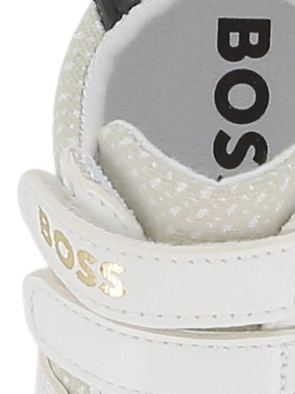 Scarpe primi passi per neonato Boss Kids bianco con motivo a pois - Rubino Kids