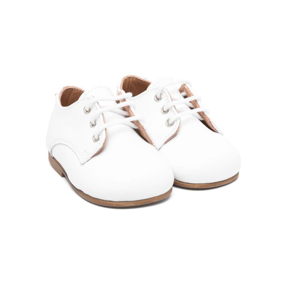 Scarpe primi passi per neonato Eli1957 bianco con lacci - Rubino Kids