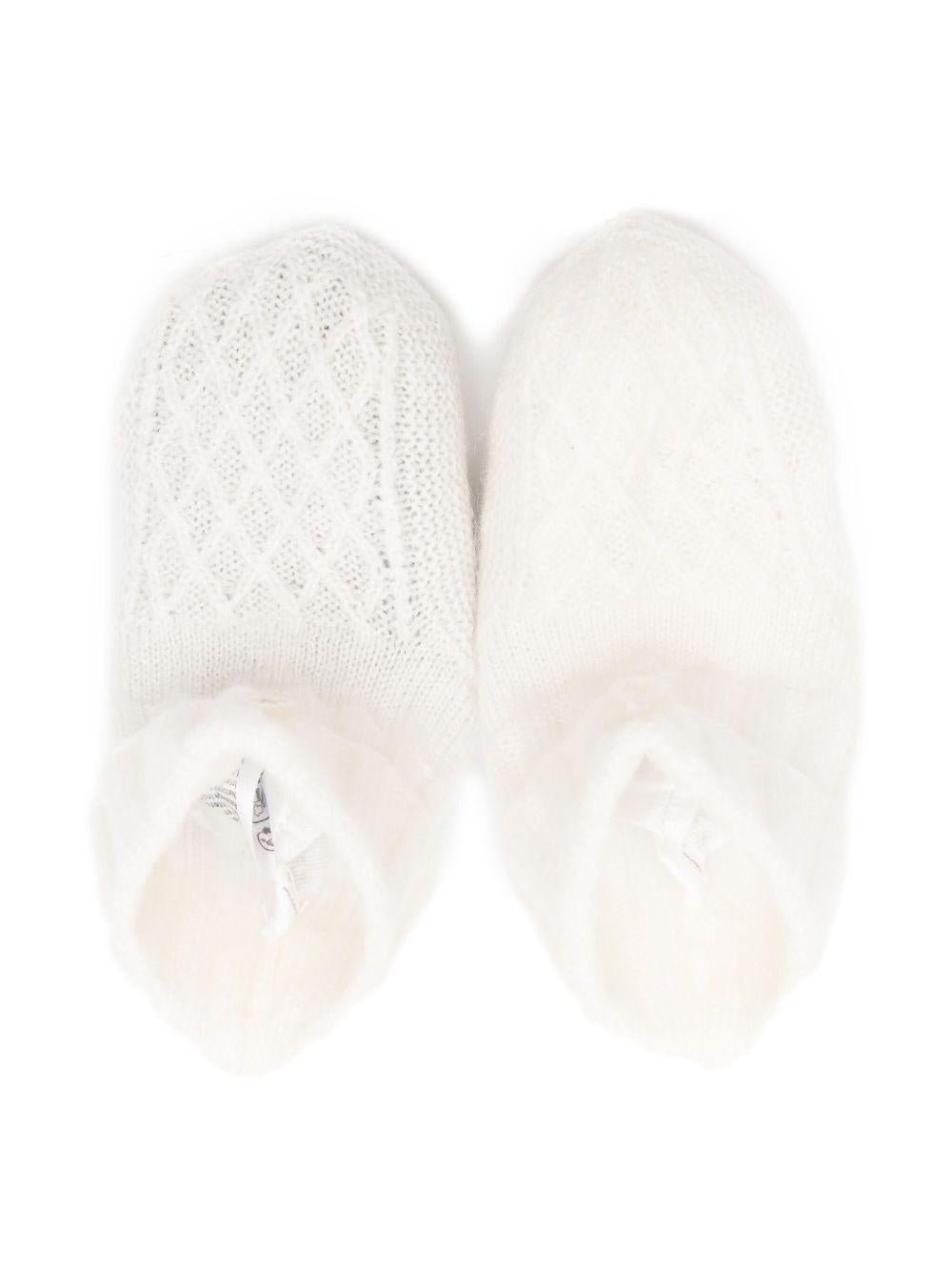 Scarpette prima passi per neonati Tartine Et Chocolat bianche con punta tonda - Rubino Kids