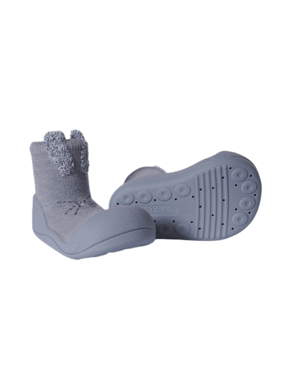 Scarpine primi passi per neonati Attipas azzurre con ricamo orecchie coniglio - Rubino Kids