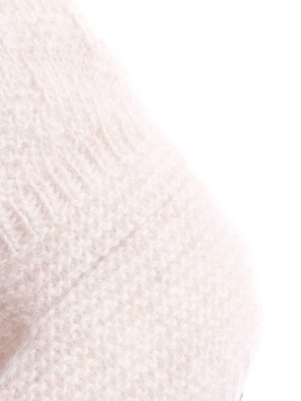 Scarpine primi passi per neonati Paz Rodriguez bianchi con lavorazione a maglia - Rubino Kids