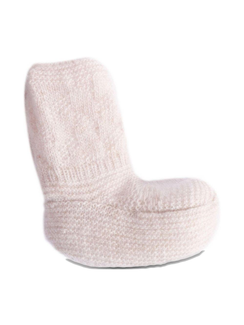 Scarpine primi passi per neonati Paz Rodriguez bianchi con lavorazione a maglia - Rubino Kids