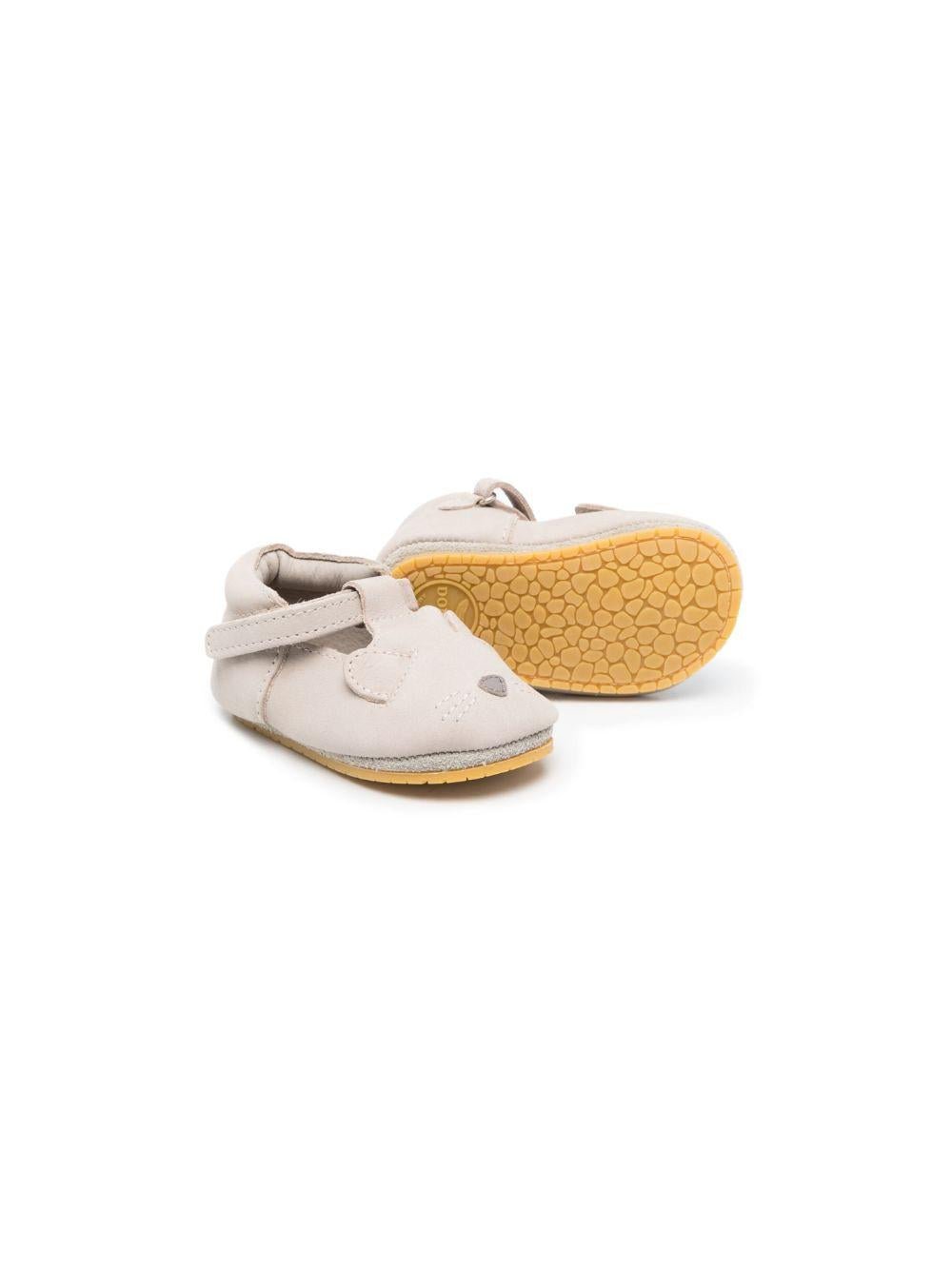 Scarpine primi passi per neonato Donsje grigio con applicazione orecchie - Rubino Kids