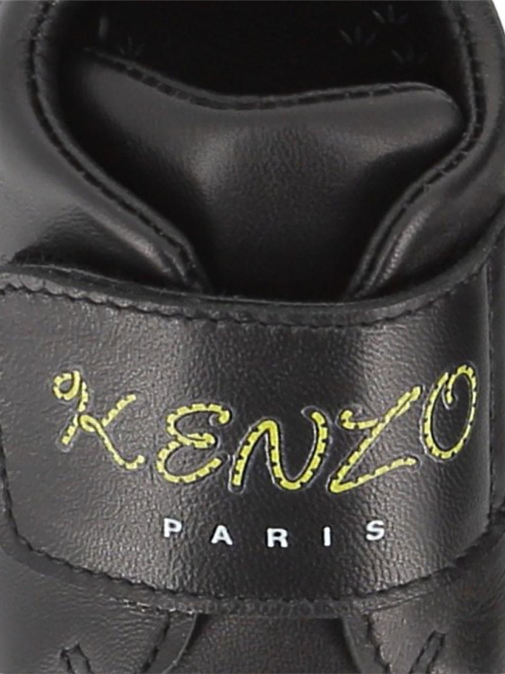 Scarpine primi passi per neonato Kenzo Kids nere con dettaglio coda - Rubino Kids