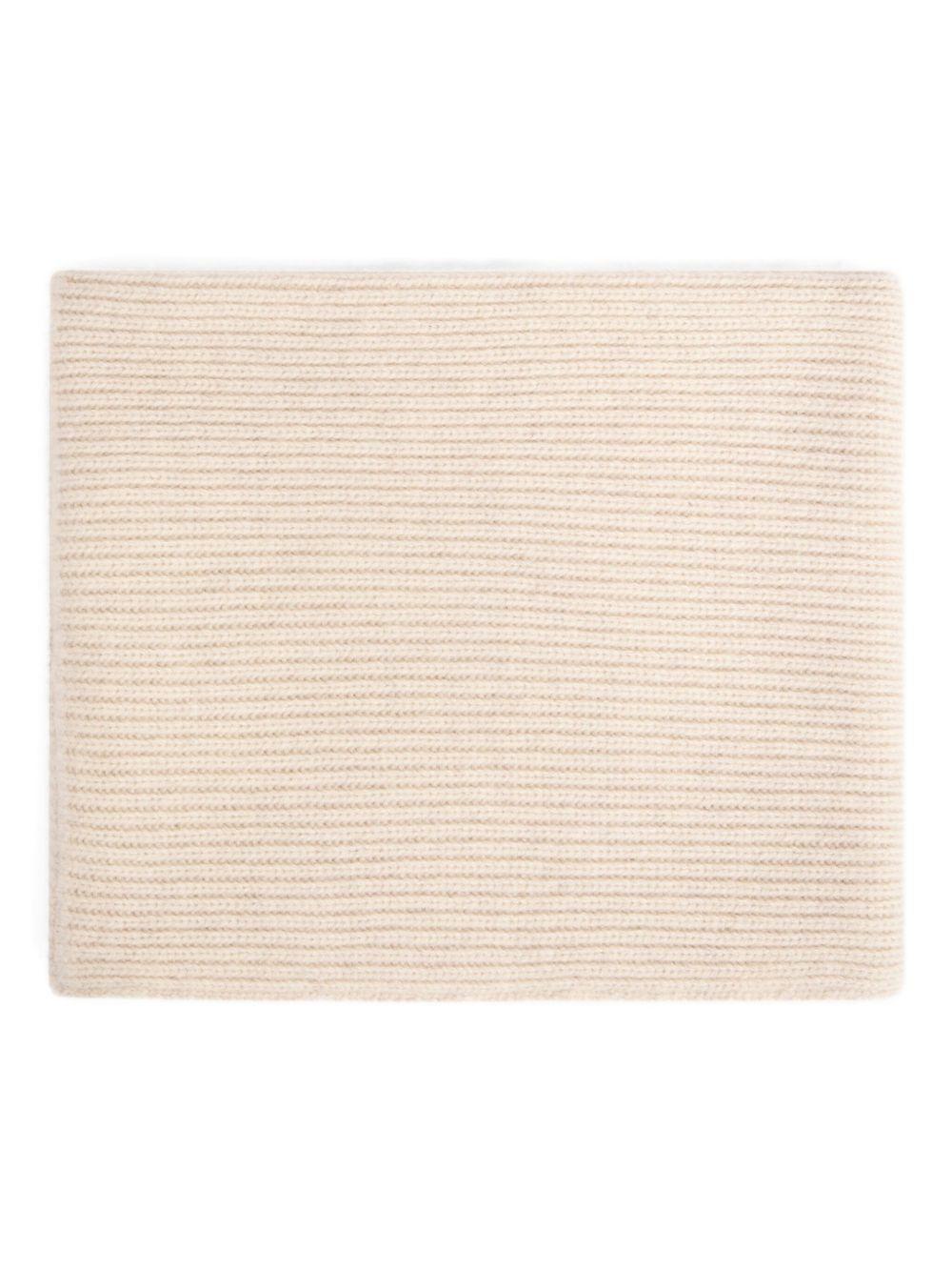 Sciarpa per bambina Bonpoint beige a coste - Rubino Kids