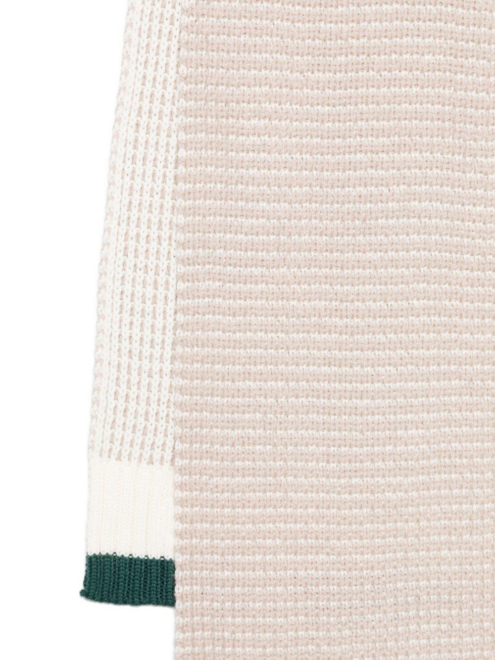 Sciarpa per bambino Emporio Armani Kids beige con pannelli a coste - Rubino Kids