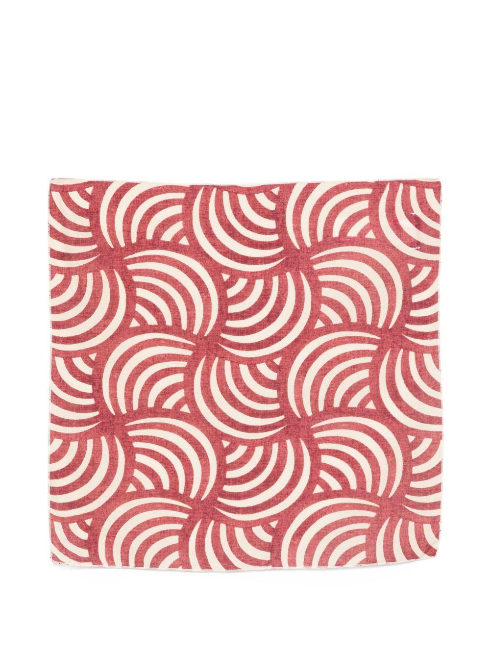 Sciarpa per bambino Paolo Pecora Kids rosso a fantasia - Rubino Kids