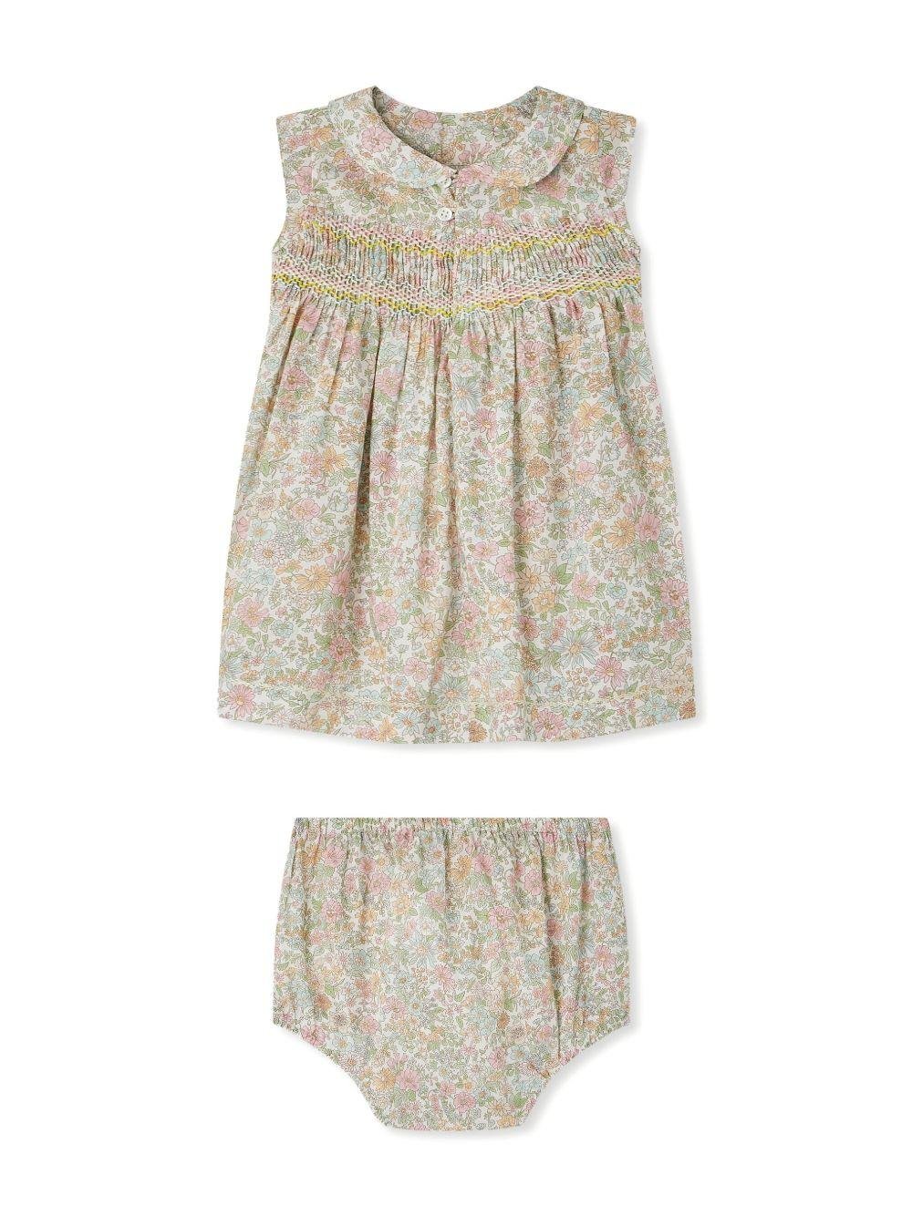 Set abito Eleanore per neonata Bonpoint verde con set di due - Rubino Kids