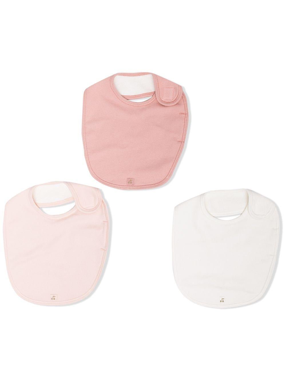 Set bavaglini per neonata Bonpoint multicolore con logo ricamato - Rubino Kids