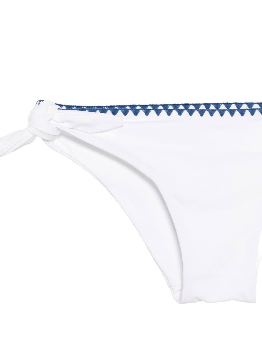 Set bikini per bambina Ermanno Scervino Junior bianco con ricamo - Rubino Kids
