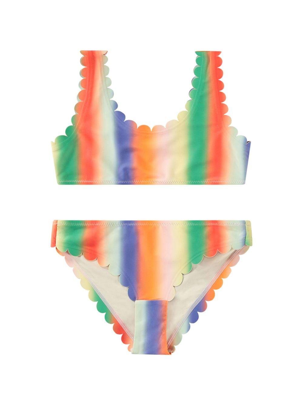 Set bikini per bambina Molo multicolor Nolina con stampa arcobaleno e vita elasticizzata - Rubino Kids