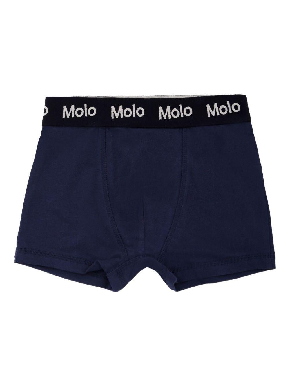 Set Boxer per bambino Molo blu con stampa dinosauro e vita elasticizzata - Rubino Kids