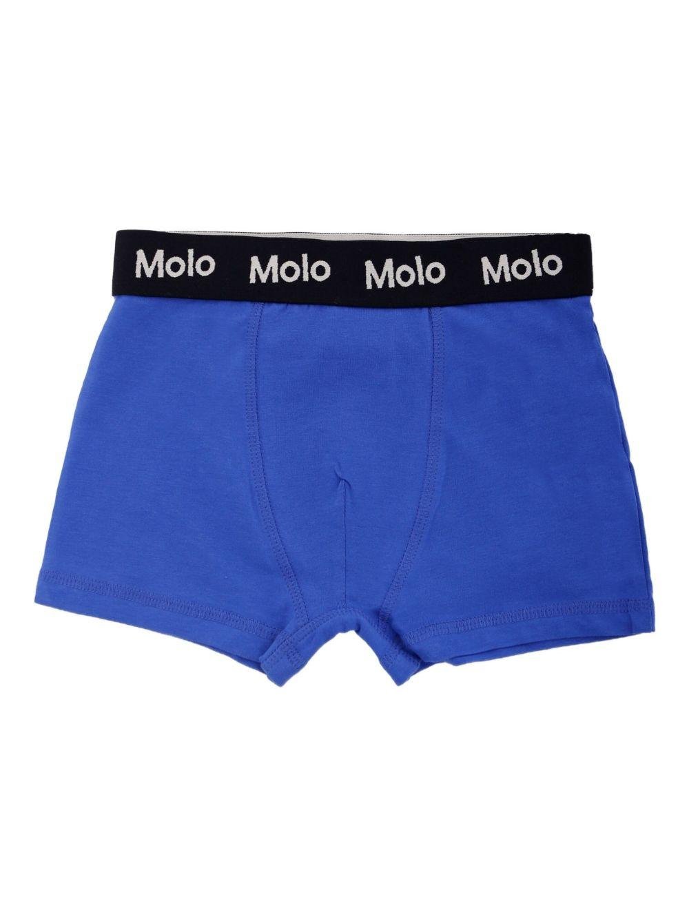Set boxer per bambino Molo blu Justin con stampa smiley e vita elasticizzata con logo - Rubino Kids
