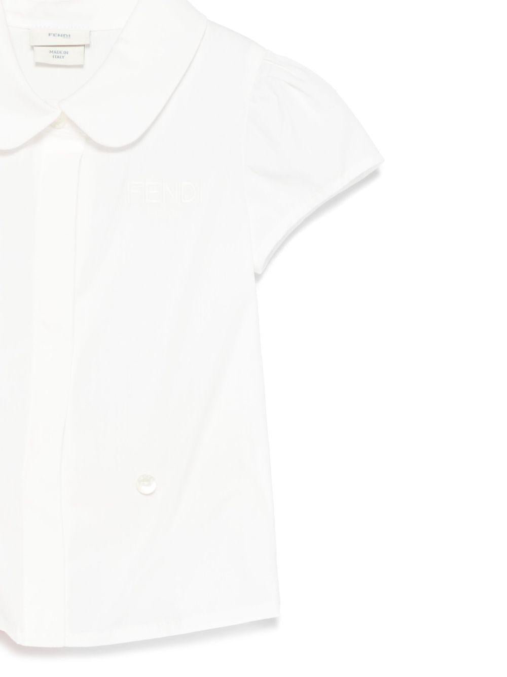 Set camicia e gonna plissettata per neonata Fendi Kids bianco e rosa - Rubino Kids