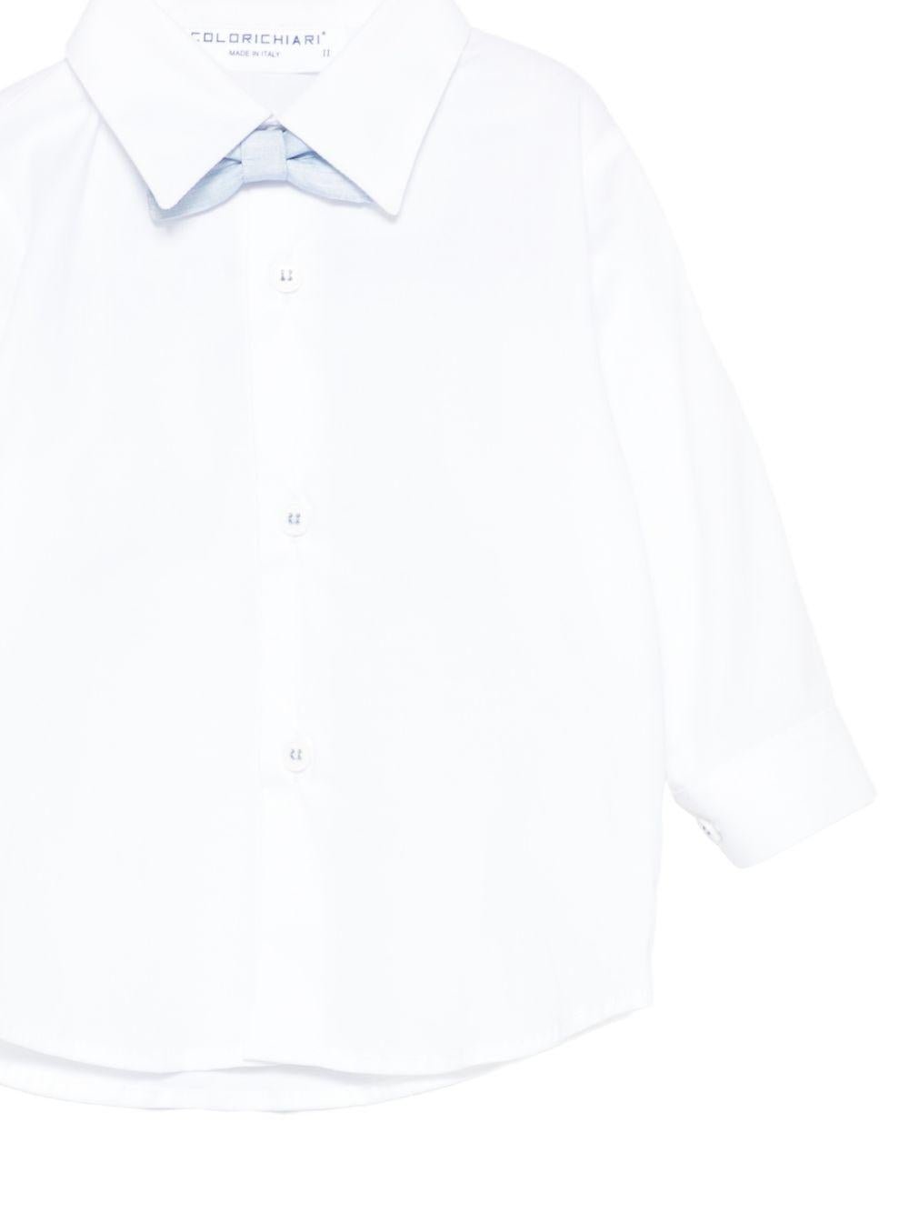 Set camicia e salopette per neonato Colorichiari azzurro con bretelle - Rubino Kids