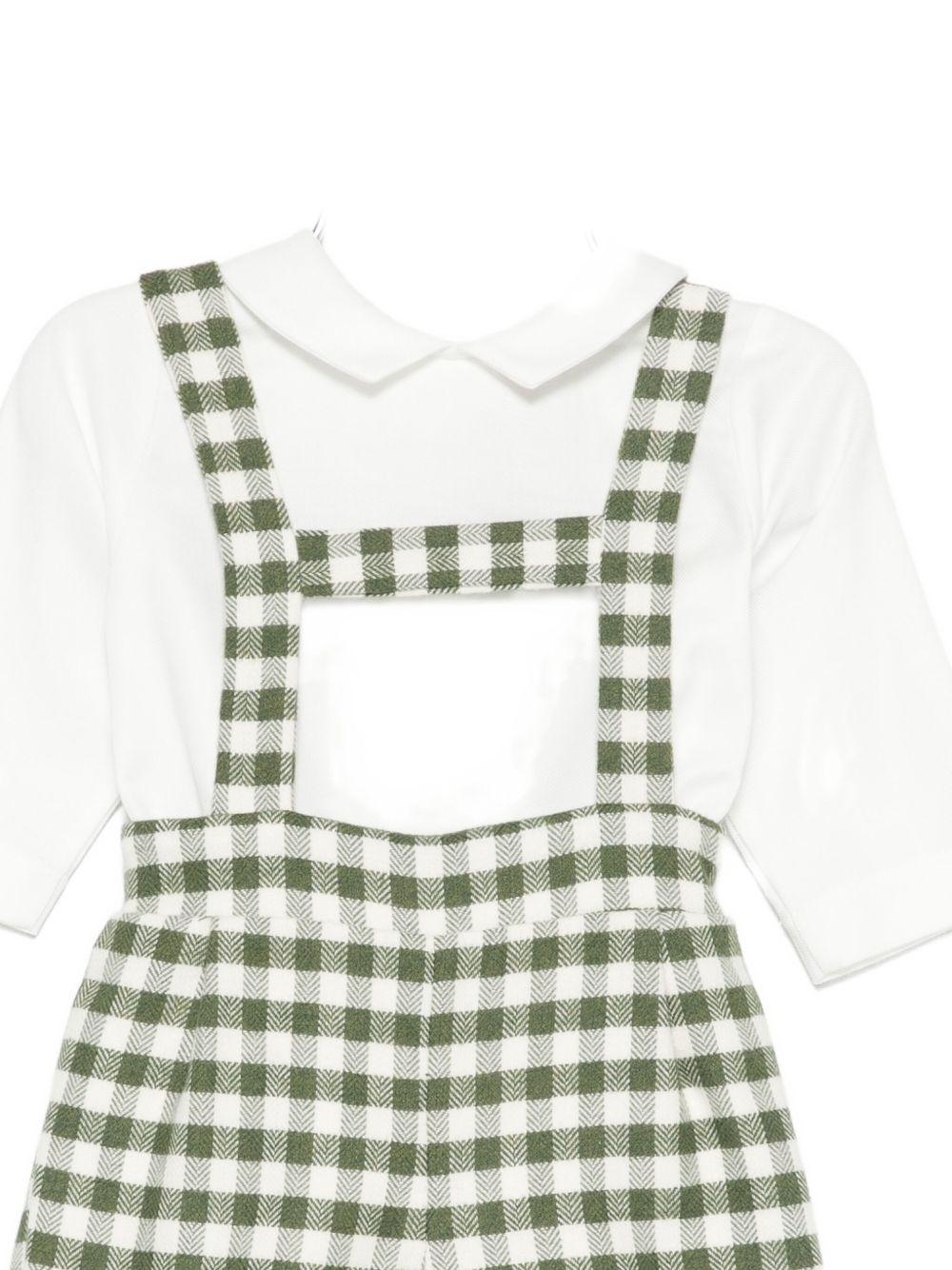 Set camicia e salopette per neonato La Stupenderia multicolore con motivo a quadri - Rubino Kids