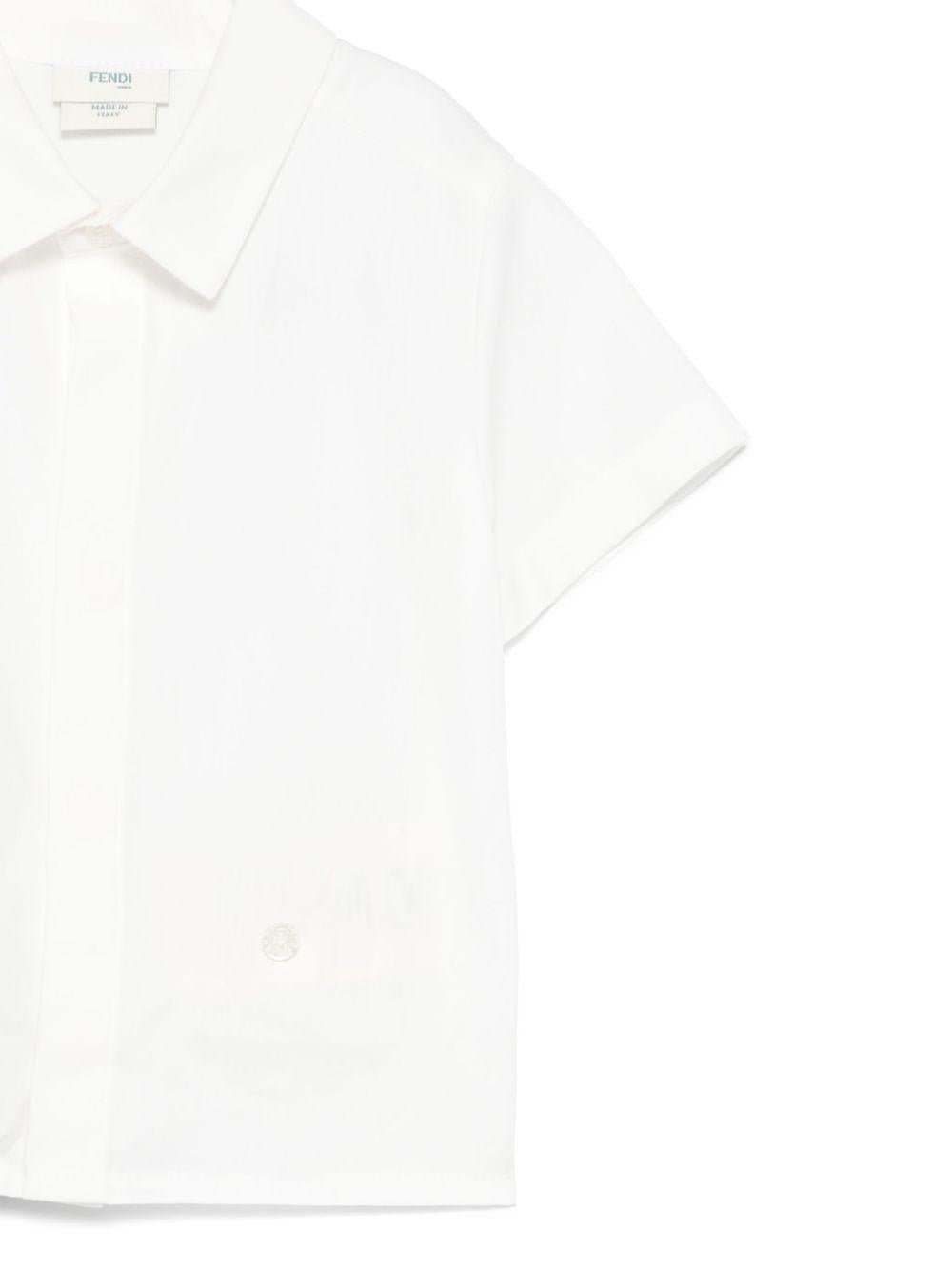 Set camicia e shorts per neonato Fendi Kids bianco a maniche corte - Rubino Kids
