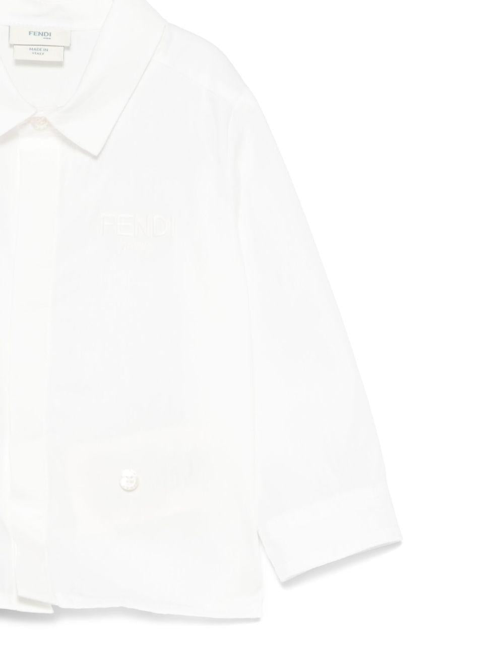 Set camicia e shorts per neonato Fendi Kids bianco a quadri - Rubino Kids