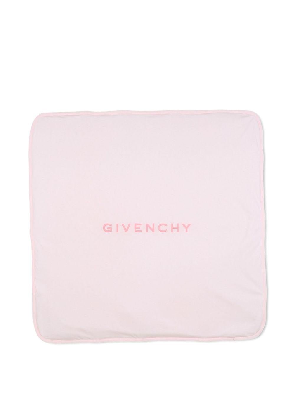 Set coperta e berretto Givenchy Kids rosa con stampa grafica all - over - Rubino Kids