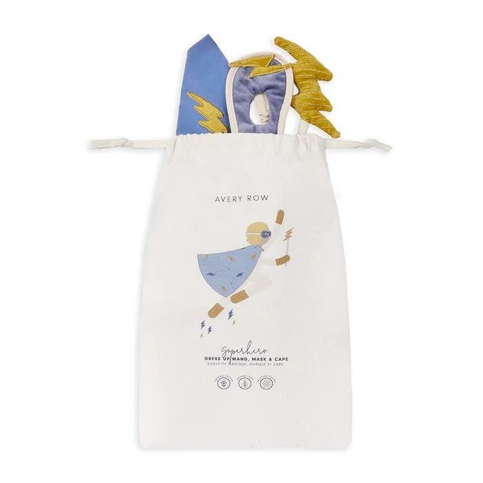 Set da travestimento per bambino Avery Row azzurro con mascherina, mantello e bacchetta - Rubino Kids