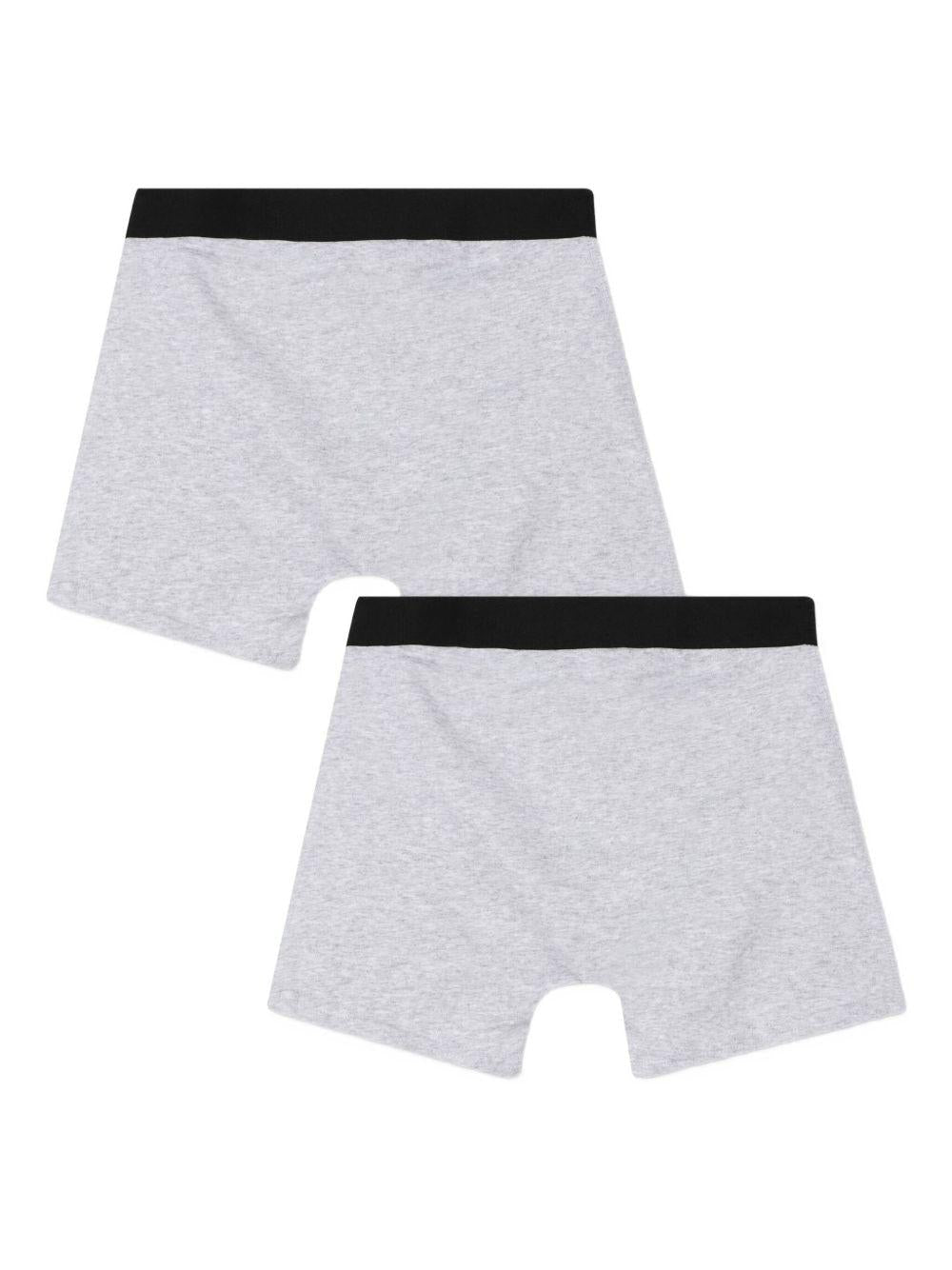 Set di 2 boxer Boss Kids grigi con stampa - Rubino Kids