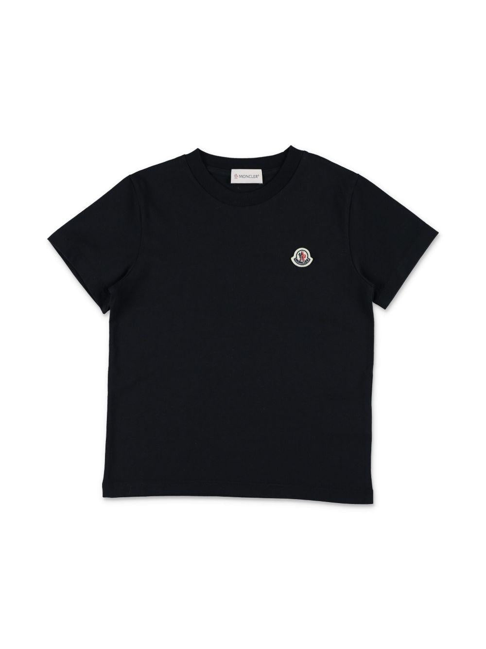 Set di 3 T-shirt per bambino Moncler Enfant multicolor con applicazione logo sul petto - Rubino Kids