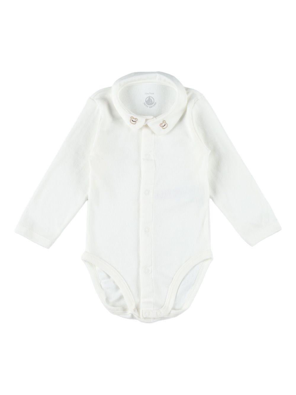 Set di cardigan pantaloni e tutina per neonati Petit Bateau bianco con stampa orso all - over - Rubino Kids