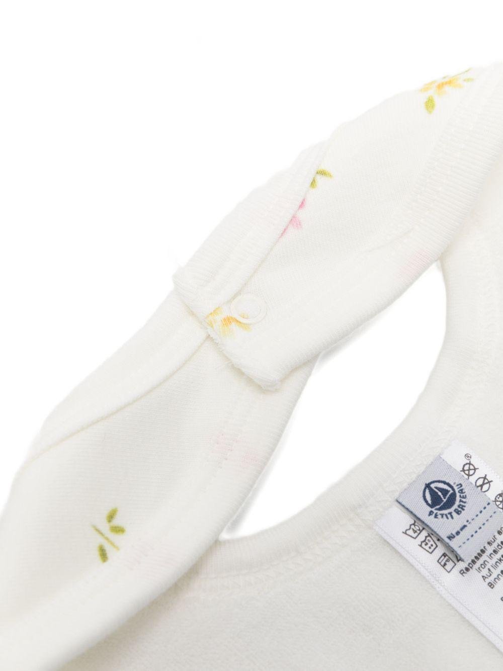 Set di due bavaglini per neonata Petit Bateau multicolore con stampa floreale - Rubino Kids