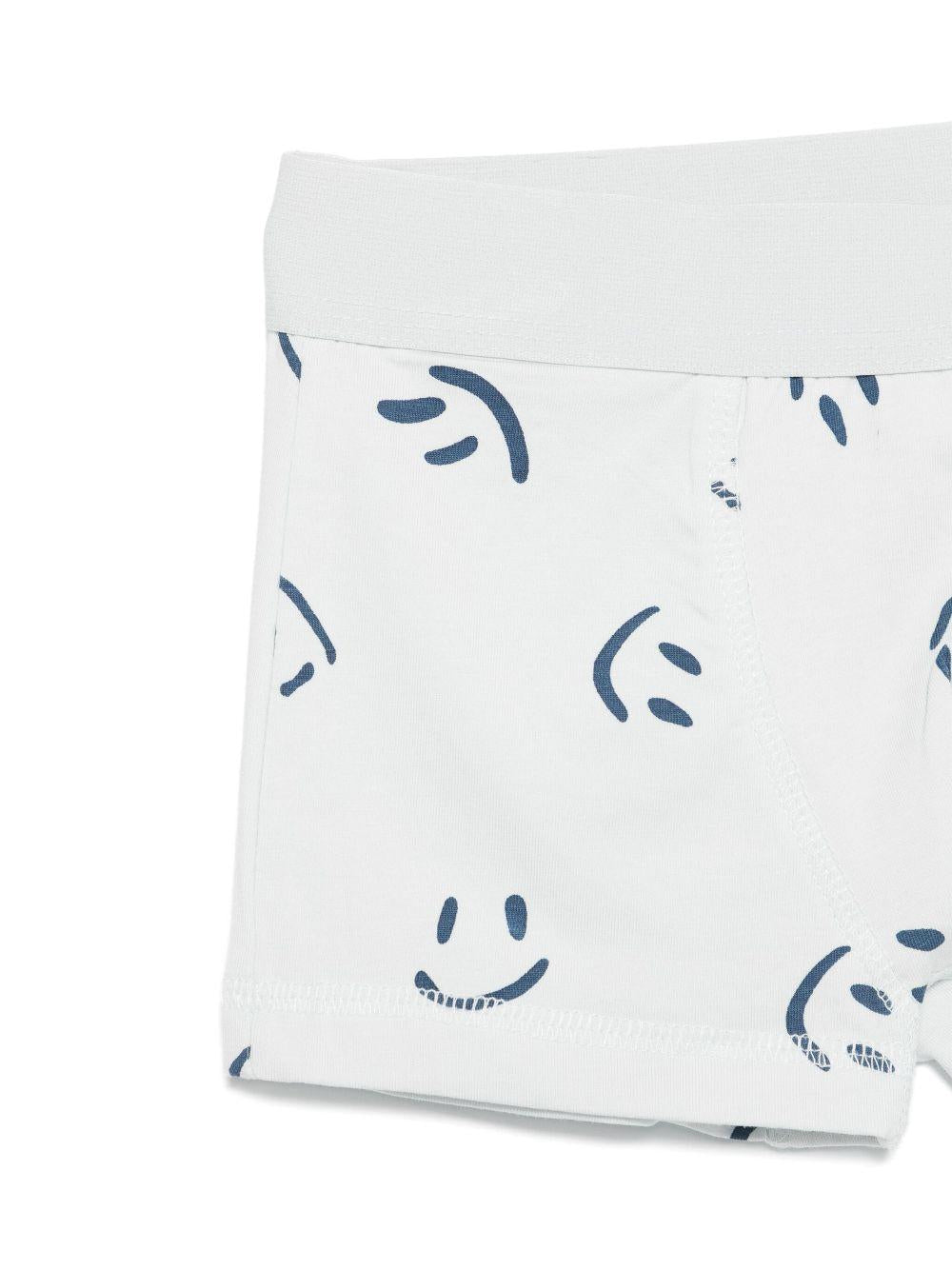 Set di due boxer per bambino Molo blu Justin con vita elasticizzata con logo - Rubino Kids