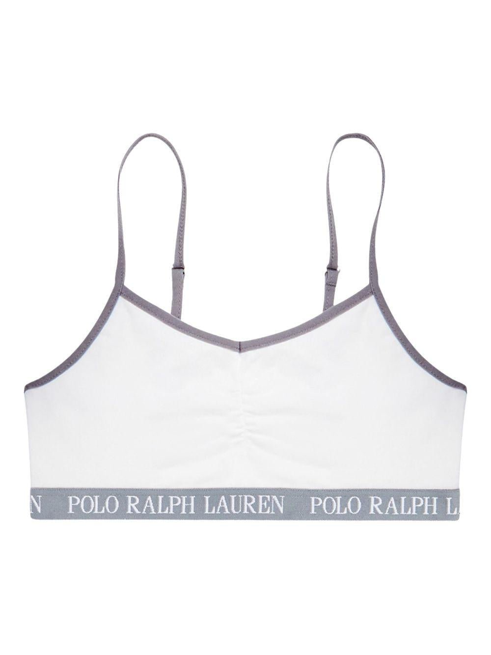 Set di due bralette per bambina Polo Ralph Lauren Kids grigie con spalline regolabili - Rubino Kids