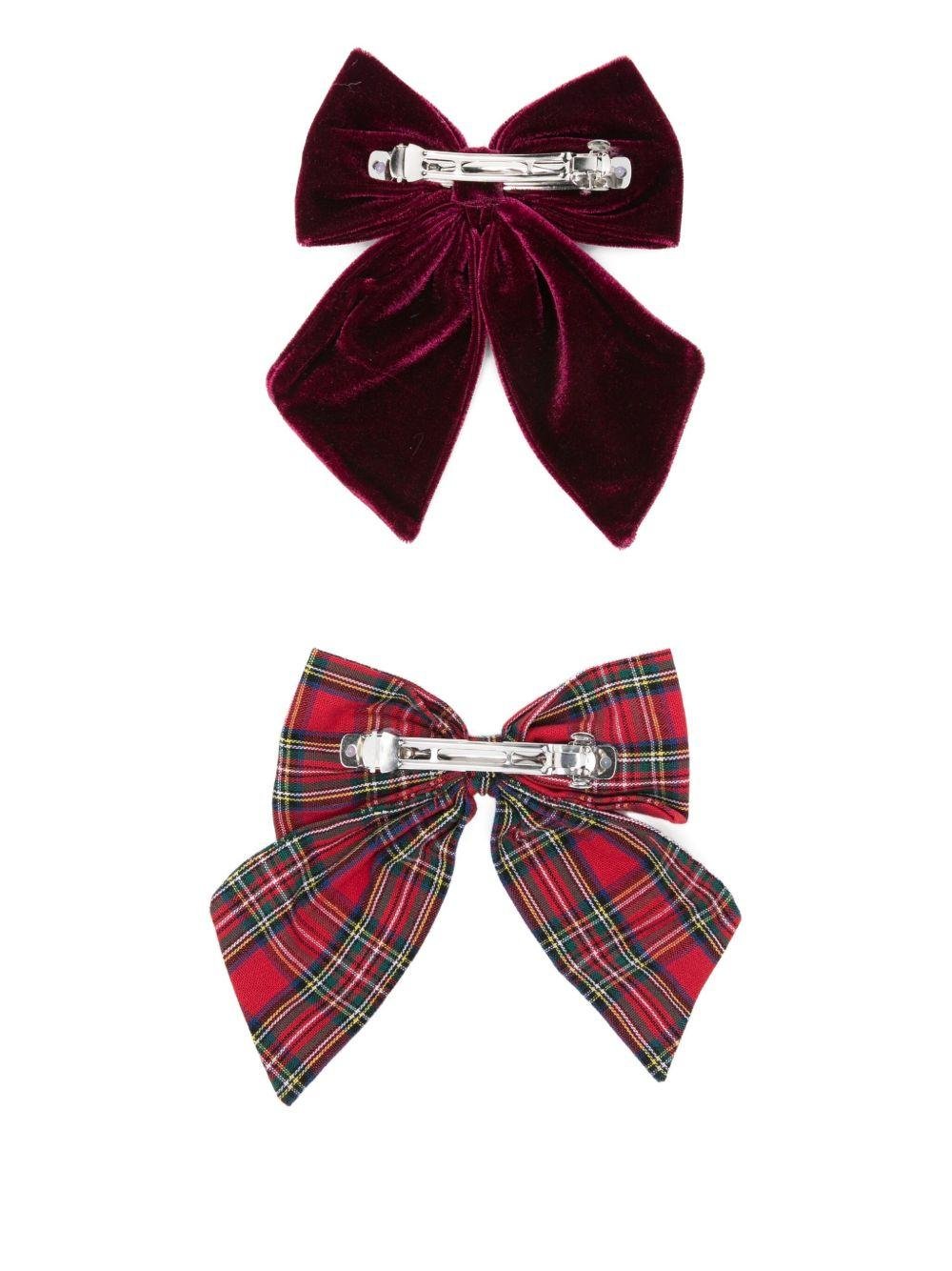 Set di due fermagli per capelli per bambina MIMI & LULA rossi con chiusura a clip - Rubino Kids