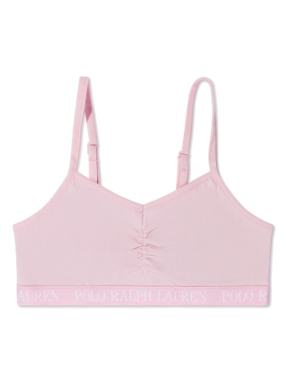 Set di due reggiseni per bambina Polo Ralph Lauren Kids rosa con ruches - Rubino Kids