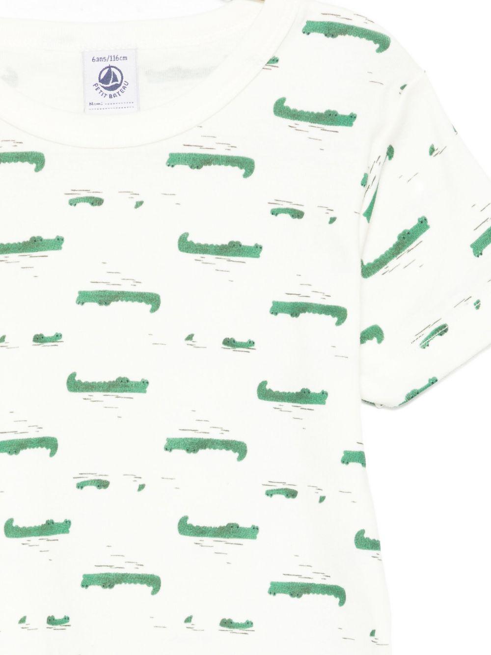 Set di due t-shirt per bambino Petit Bateau multicolore con stampa - Rubino Kids