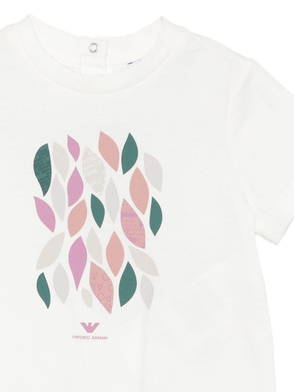 Set di due t-shirt per neonata Emporio Armani Kids multicolore con stampa grafica - Rubino Kids