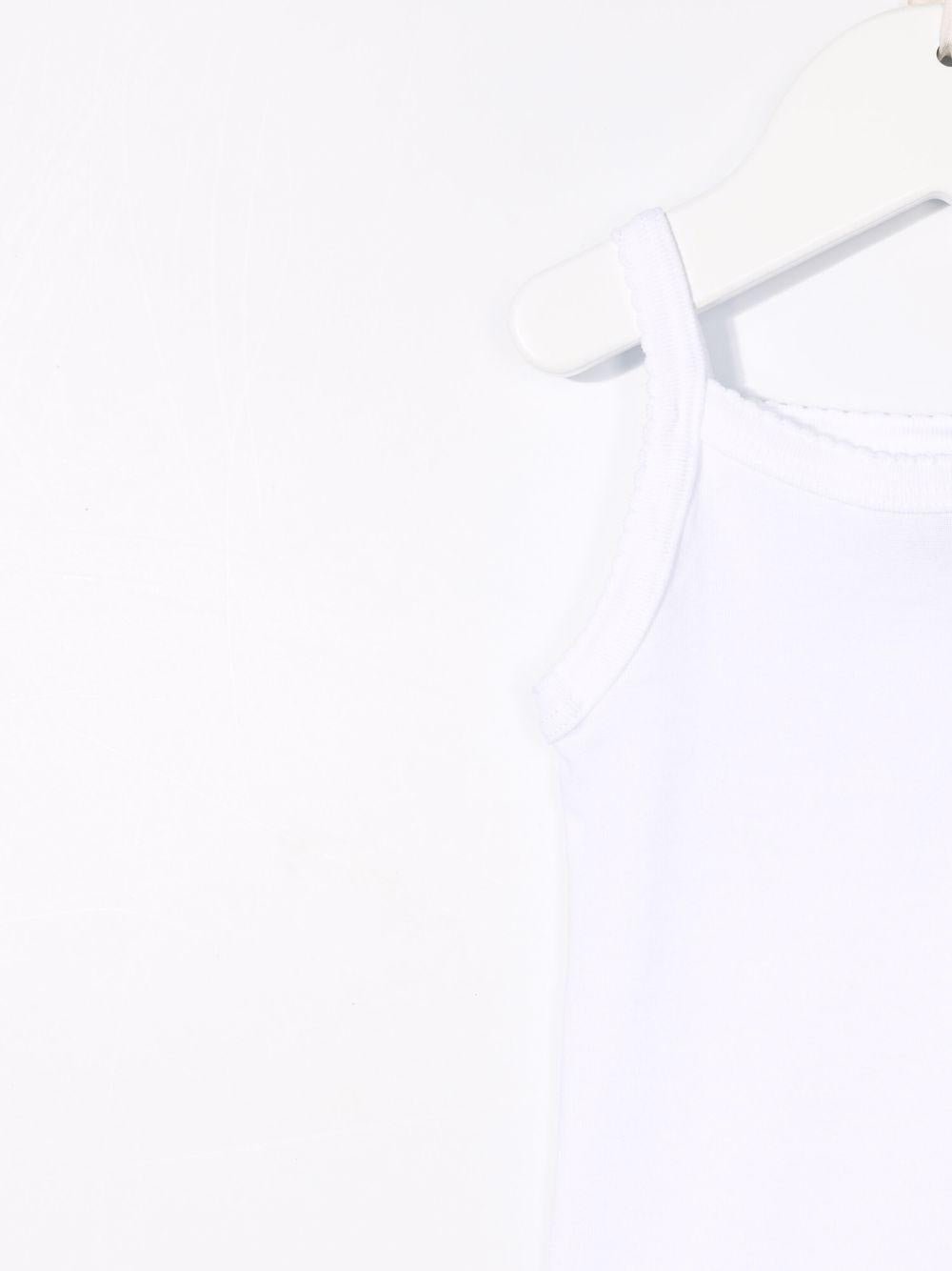 Set di due tutine per neonati Petit Bateau bianche con spalline sottili - Rubino Kids