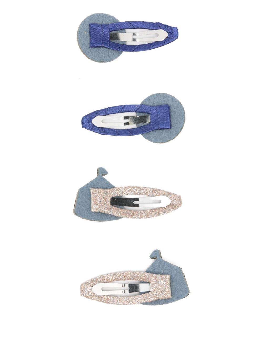 Set di quattro fermagli per capelli per bambina MIMI & LULA multicolore con motivo circense - Rubino Kids