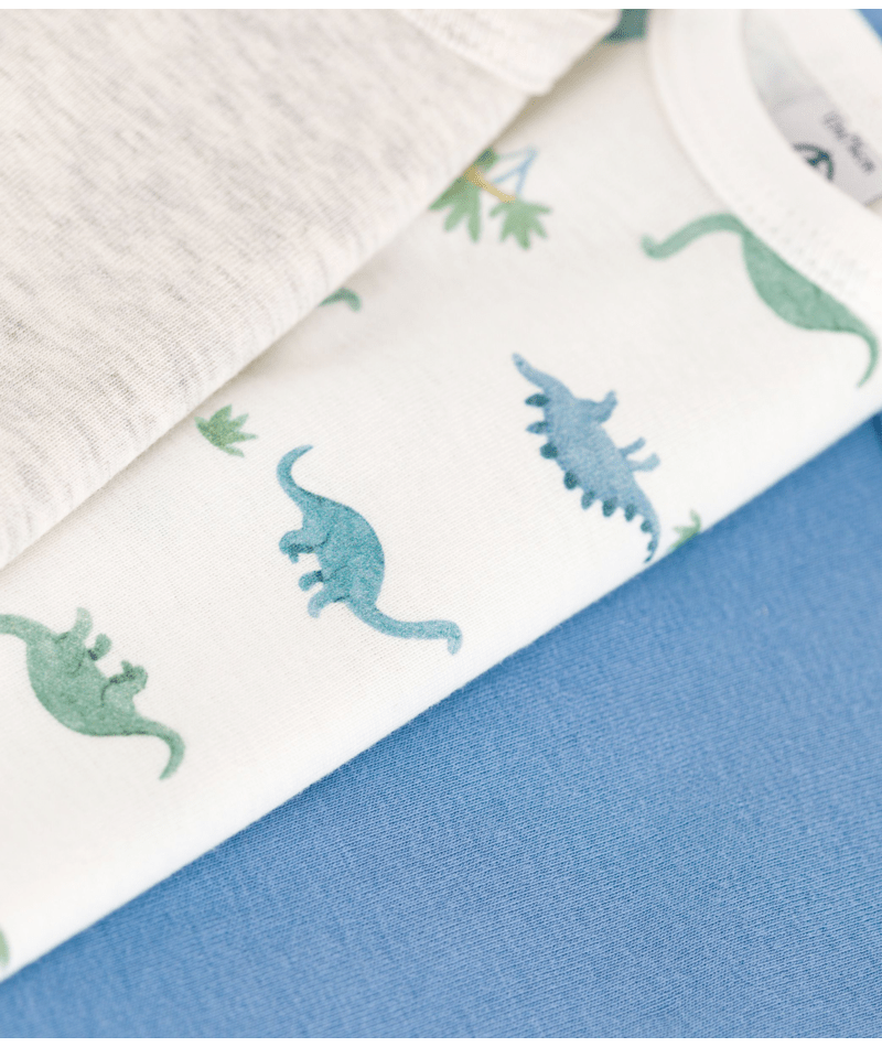 Set di tre body per neonati Petit Bateau multicolore con maniche corte - Rubino Kids