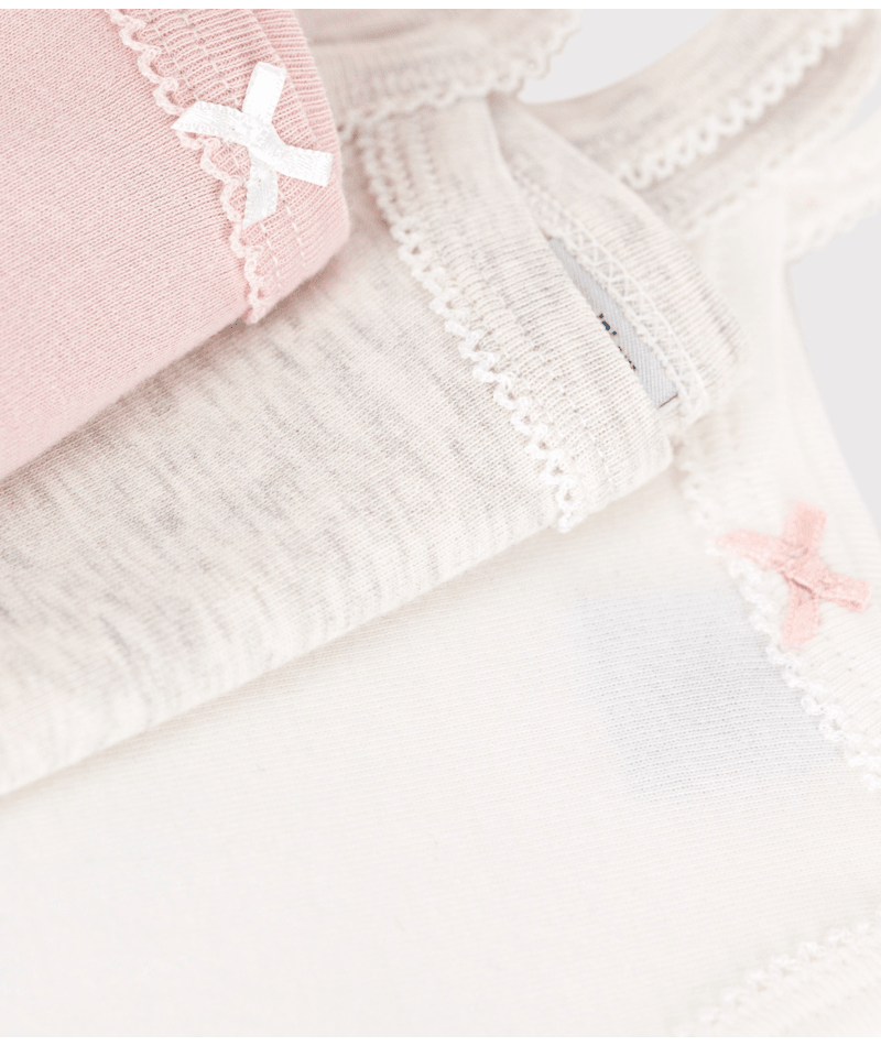 Set di tre body per neonati Petit Bateau multicolore senza maniche - Rubino Kids