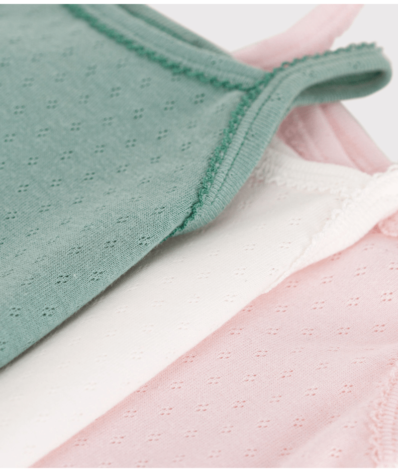 Set di tre body per neonati Petit Bateau multicolore senza maniche - Rubino Kids