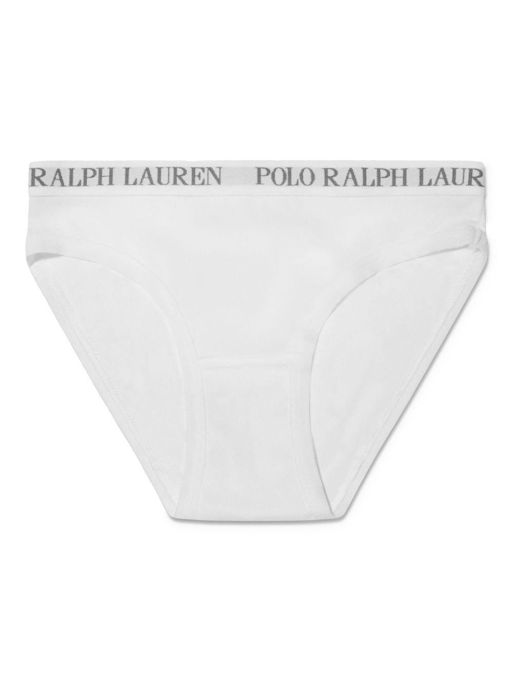 Set di tre slip per bambina Polo Ralph Lauren Kids multicolore con vita - Rubino Kids