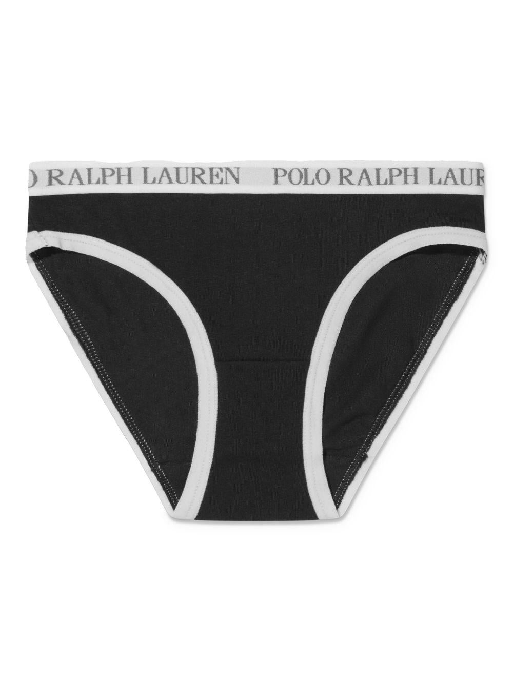 Set di tre slip per bambina Polo Ralph Lauren Kids multicolore con vita - Rubino Kids