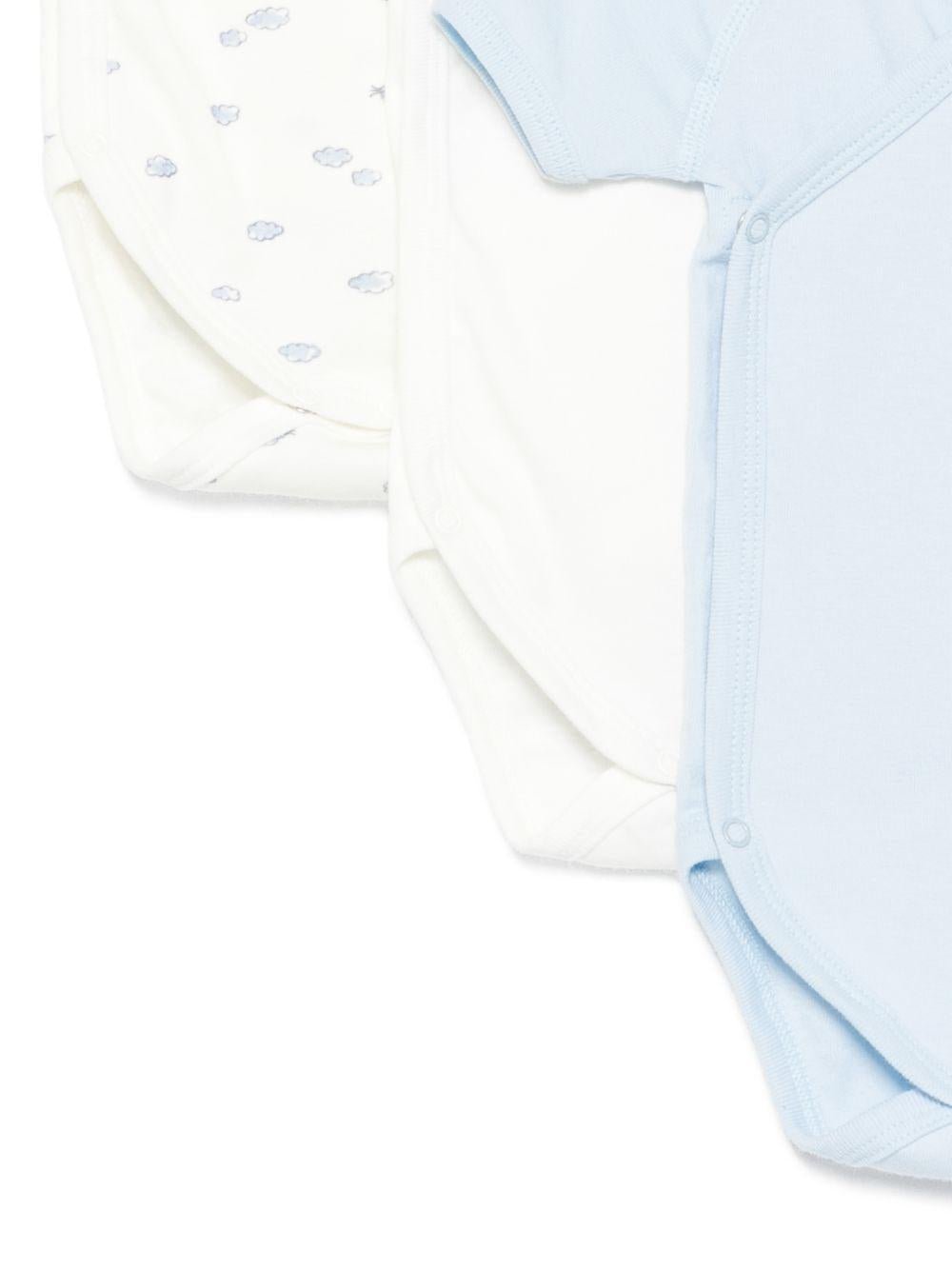 Set di tre tutine per neonato Petit Bateau multicolore con fantasie diverse - Rubino Kids