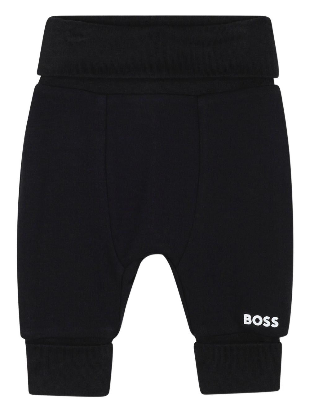 Set double face T-shirt e pantaloni per neonato Boss kidswear multicolor con logo - Rubino Kids