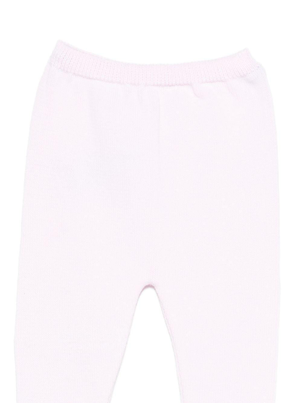 Set maglia con pantaloni per neonata Paz Rodriguez rosa con finitura in pizzo - Rubino Kids
