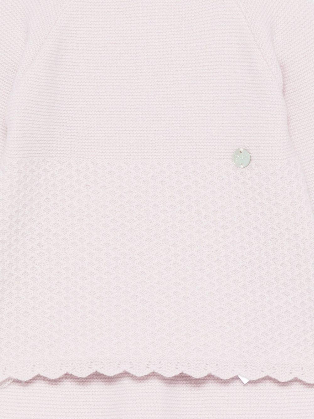 Set maglione e pantaloni per neonata Paz Rodríguez rosa con chiusura con bottoni - Rubino Kids