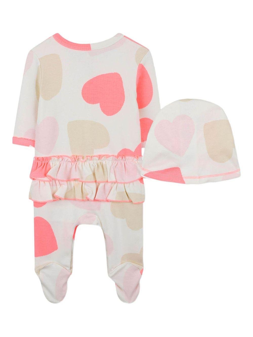 Set neonata Billieblush bianco con stampa a cuori - Rubino Kids