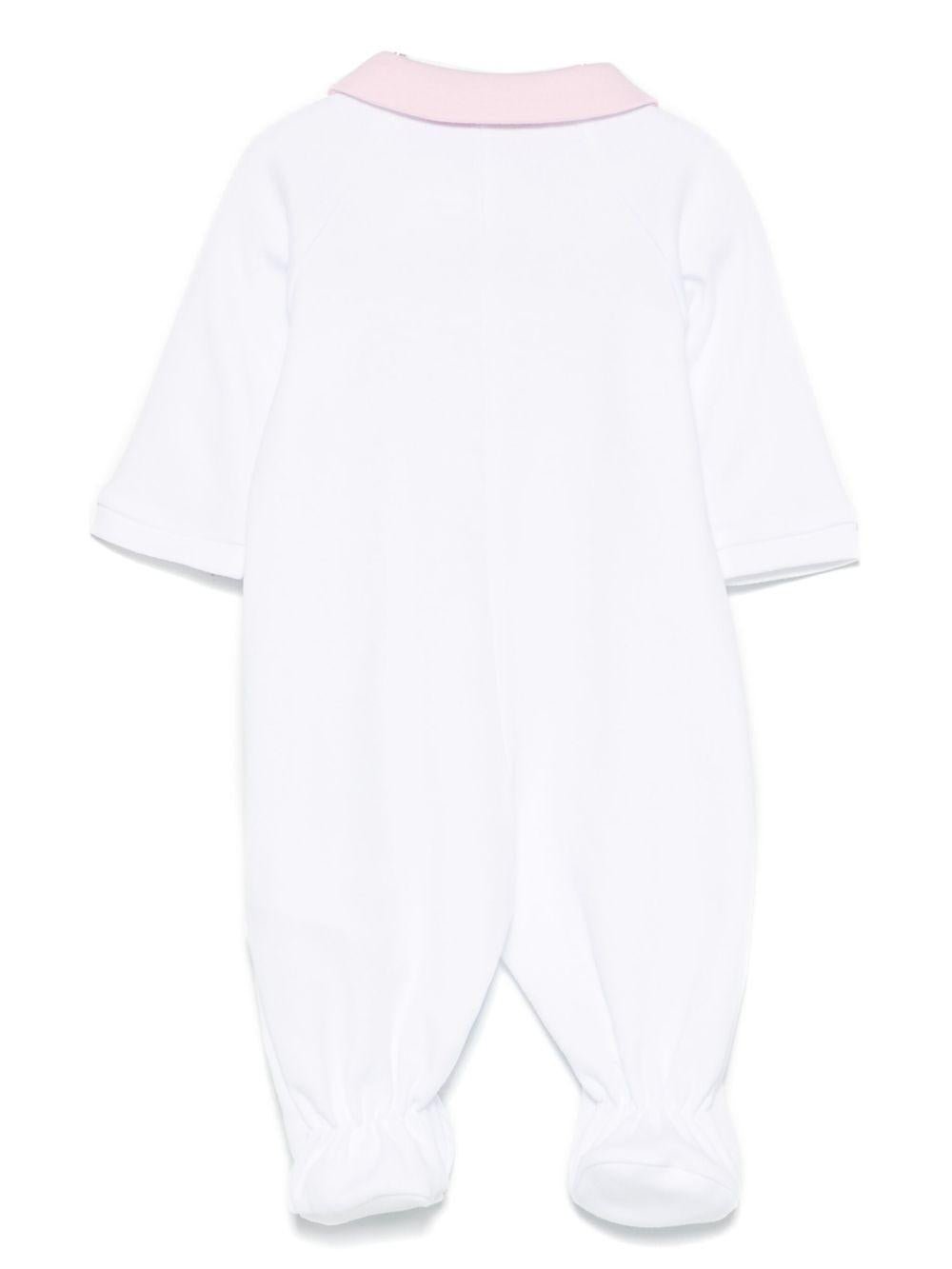 Set neonata Monnalisa bianco con stampa a fiori sul davanti - Rubino Kids