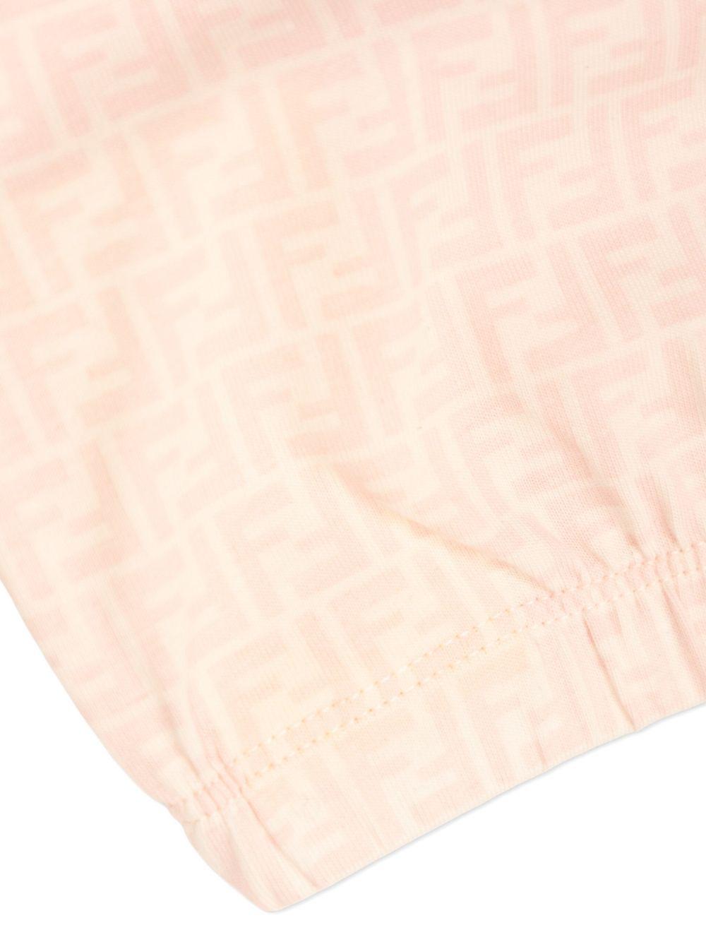 Set per neonati Fendi Kids rosa con motivo FF - Rubino Kids