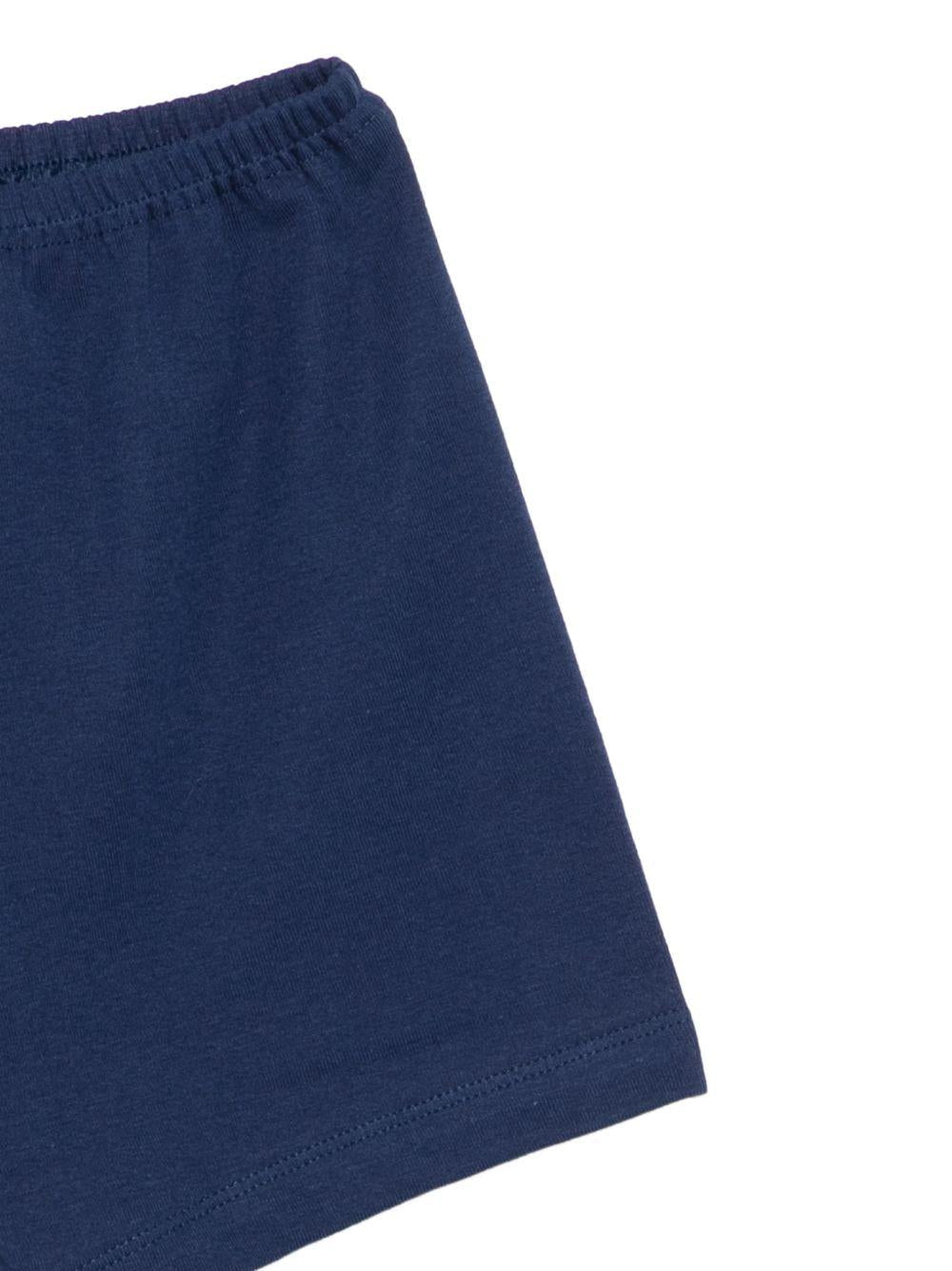 Set pigiama t-shirt e shorts per bambino Petit Bateau multicolore con stampa balene - Rubino Kids