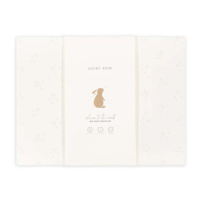 Set regalo per neonati Avery Row beige con stampa coniglietti - Rubino Kids